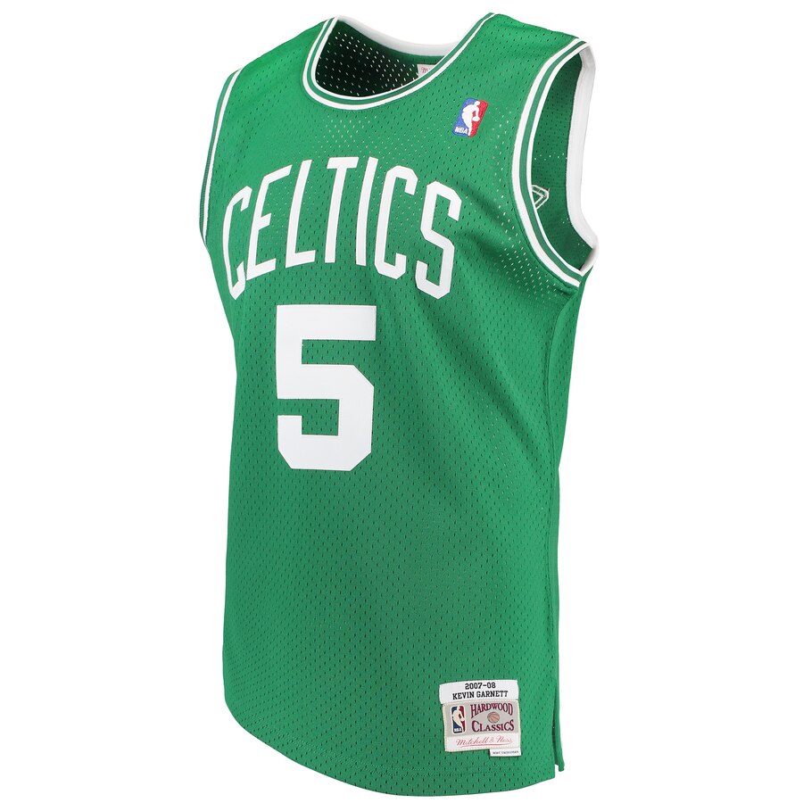 Alternative view of Kevin Garnett Boston Celtics Mitchell & Ness 2007-08 Hardwood Classics Swingman Jersey - Kelly Green