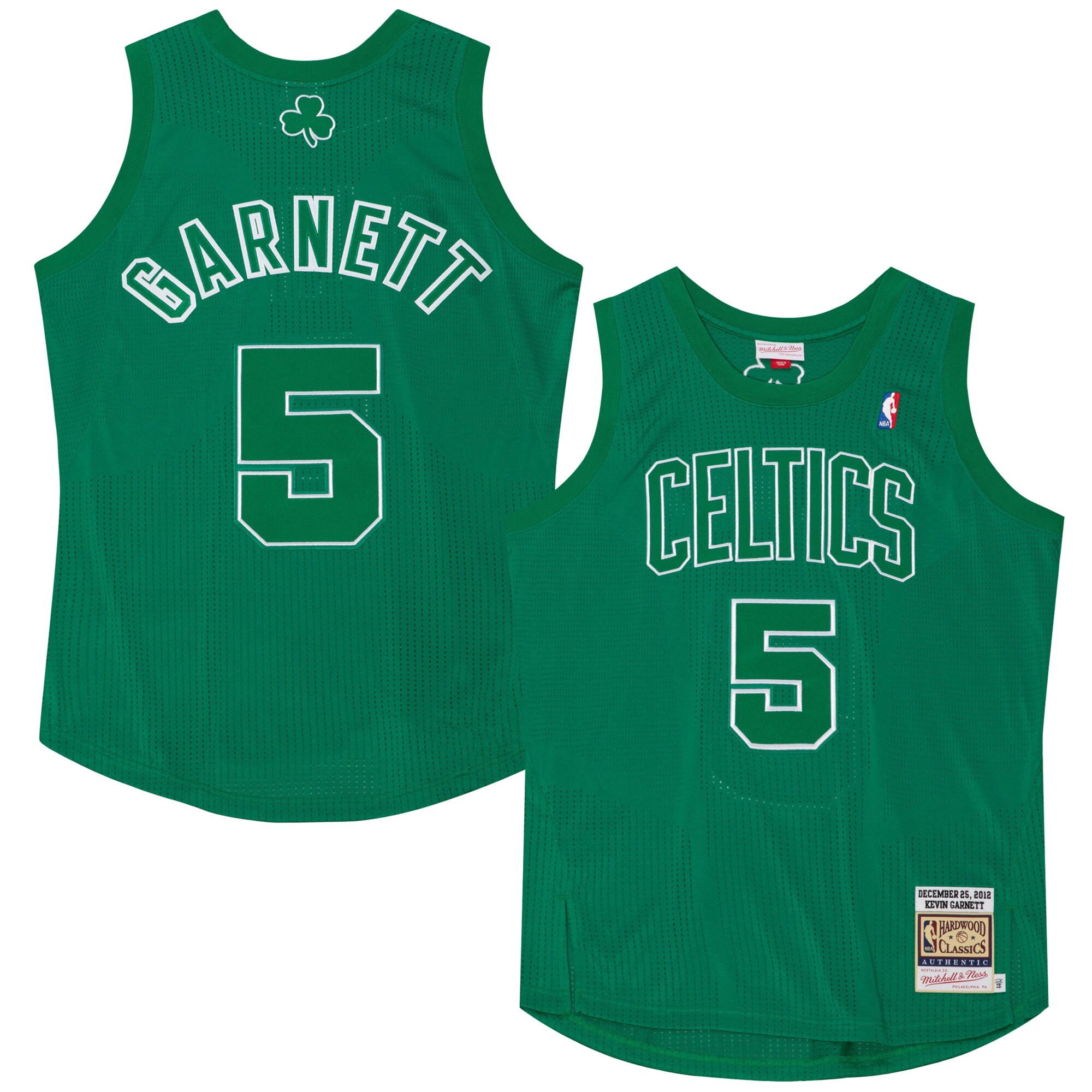 Alternative view of Kevin Garnett Boston Celtics Mitchell & Ness 2012 Authentic Player Jersey - Kelly Green