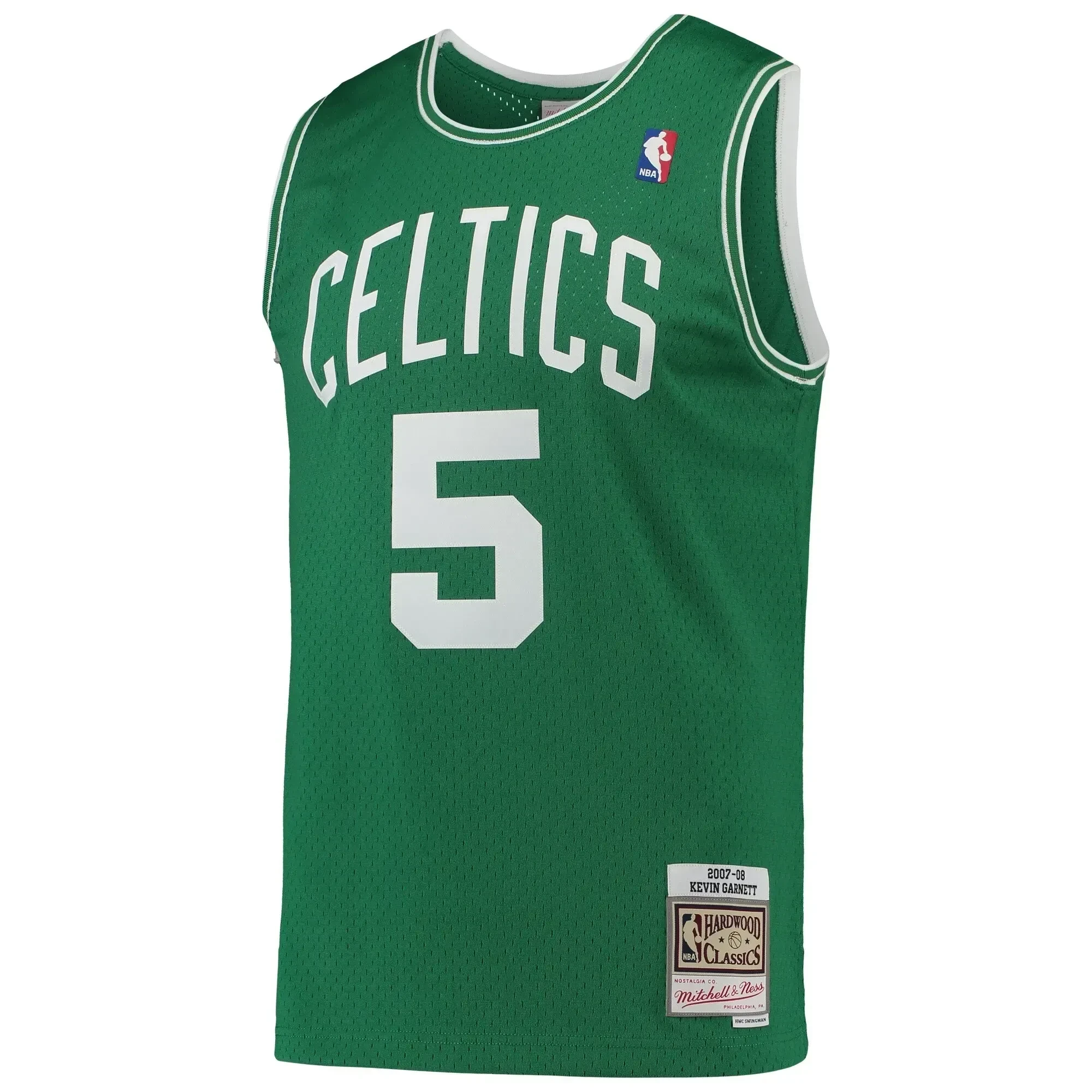 Alternative view of Kevin Garnett Boston Celtics Mitchell & Ness Hardwood Classics 2007-08 Swingman Jersey - Kelly Green - JS199 