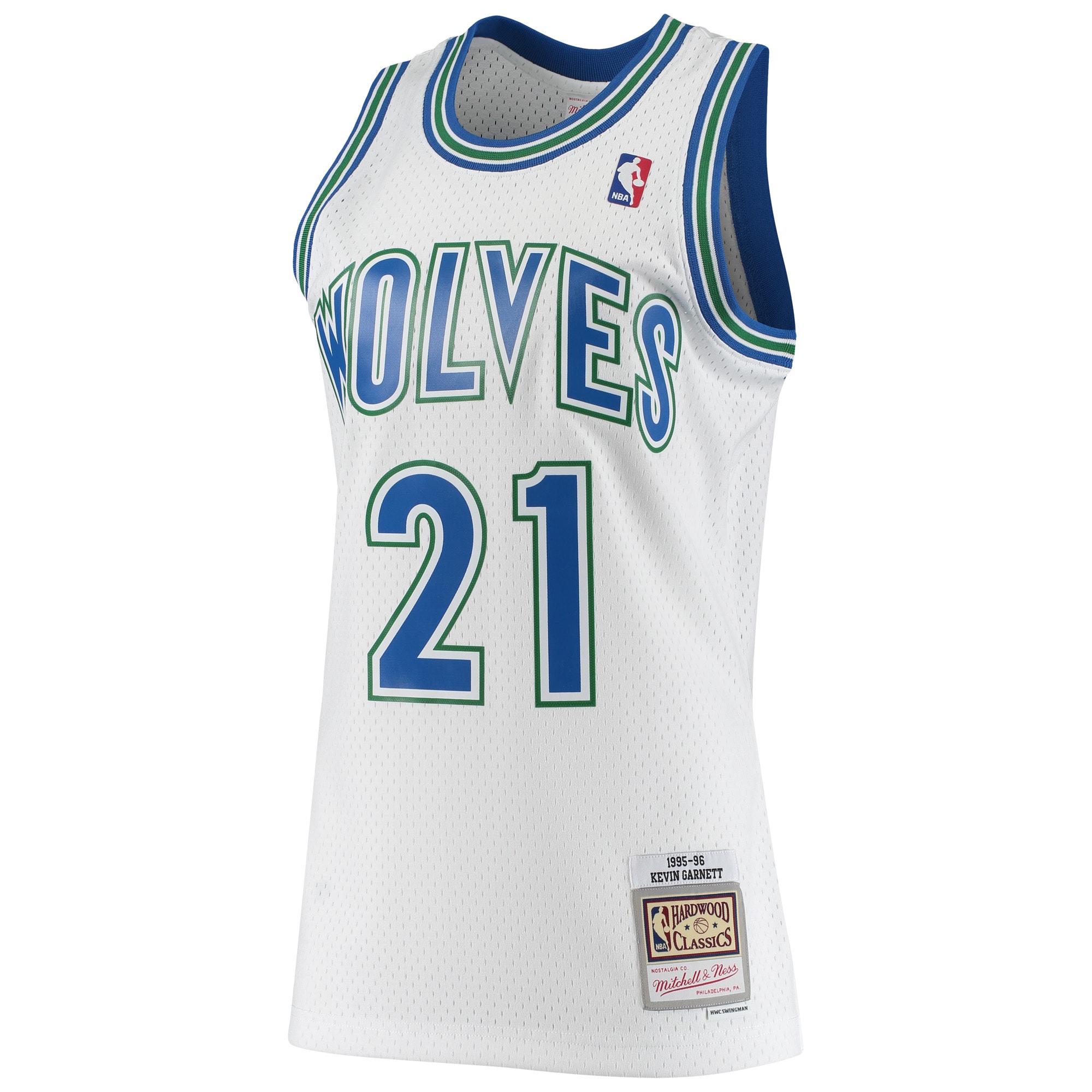 Alternative view of Kevin Garnett Minnesota Timberwolves Mitchell & Ness 1995/96 Hardwood Classics Swingman Jersey - White