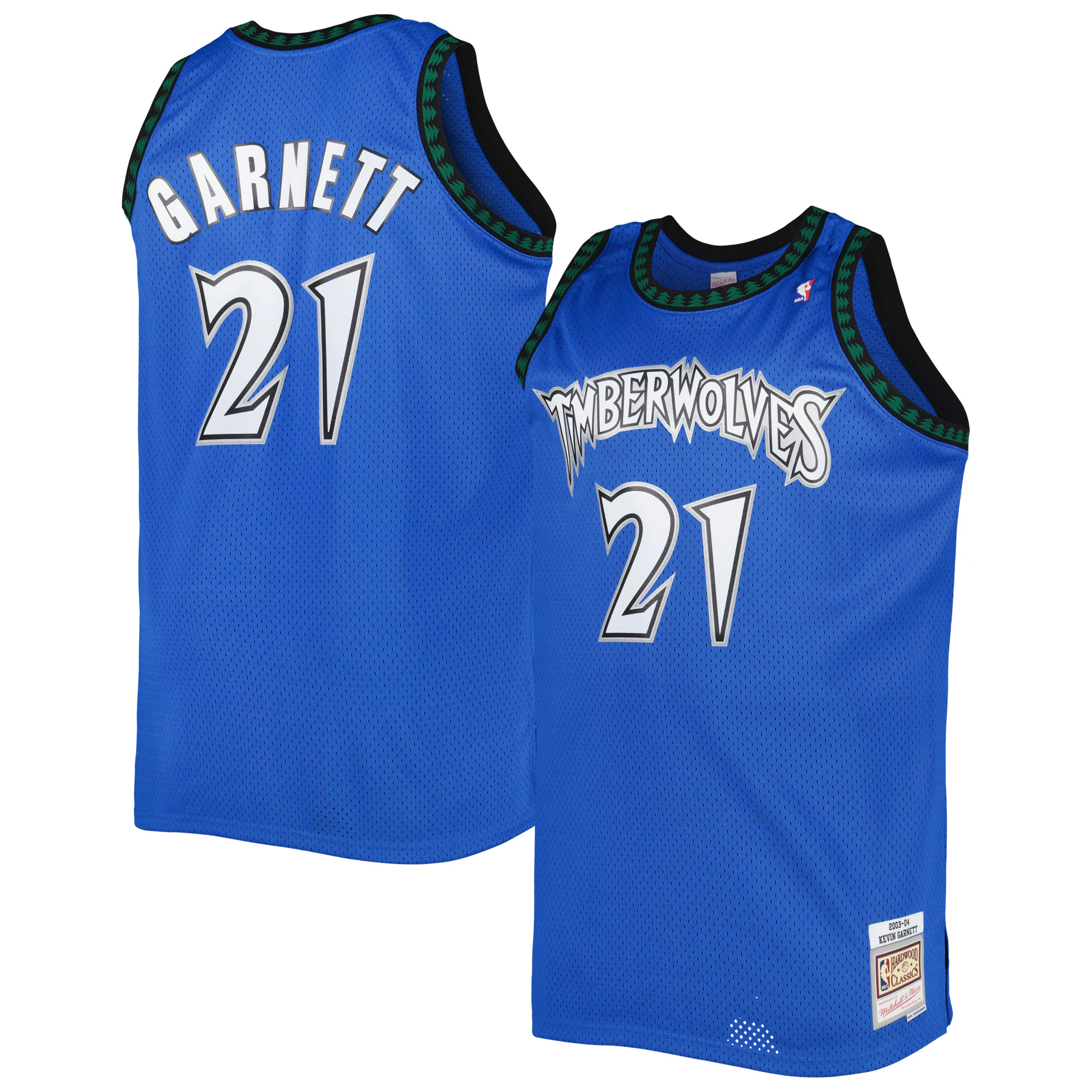 Alternative view of Kevin Garnett Minnesota Timberwolves Mitchell & Ness Big & Tall Hardwood Classics 2003/04 Swingman Jersey - Blue