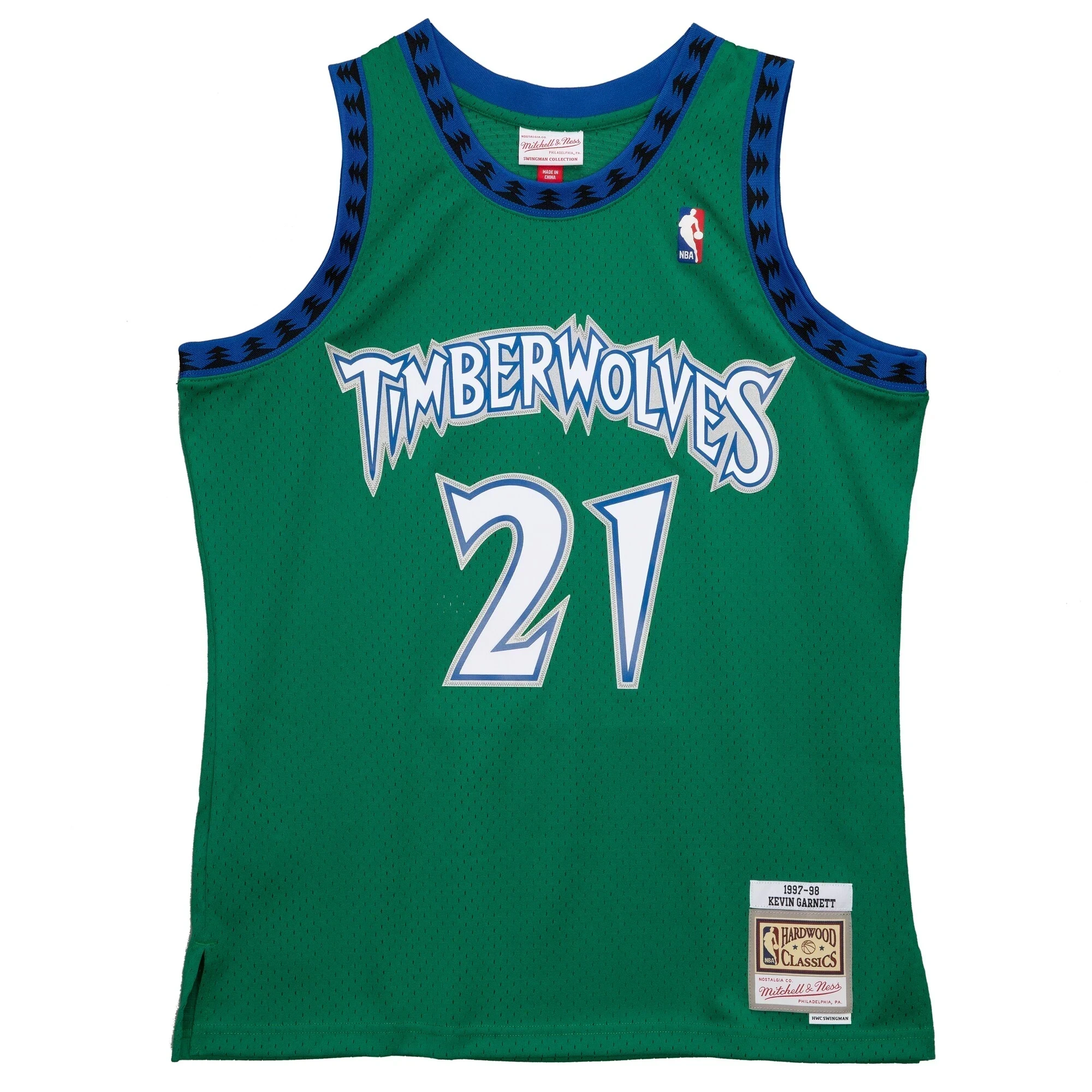 Alternative view of Kevin Garnett Minnesota Timberwolves Mitchell & Ness 1997-98 Hardwood Classics Reload 2.0 Swingman Jersey - Green - JS749 