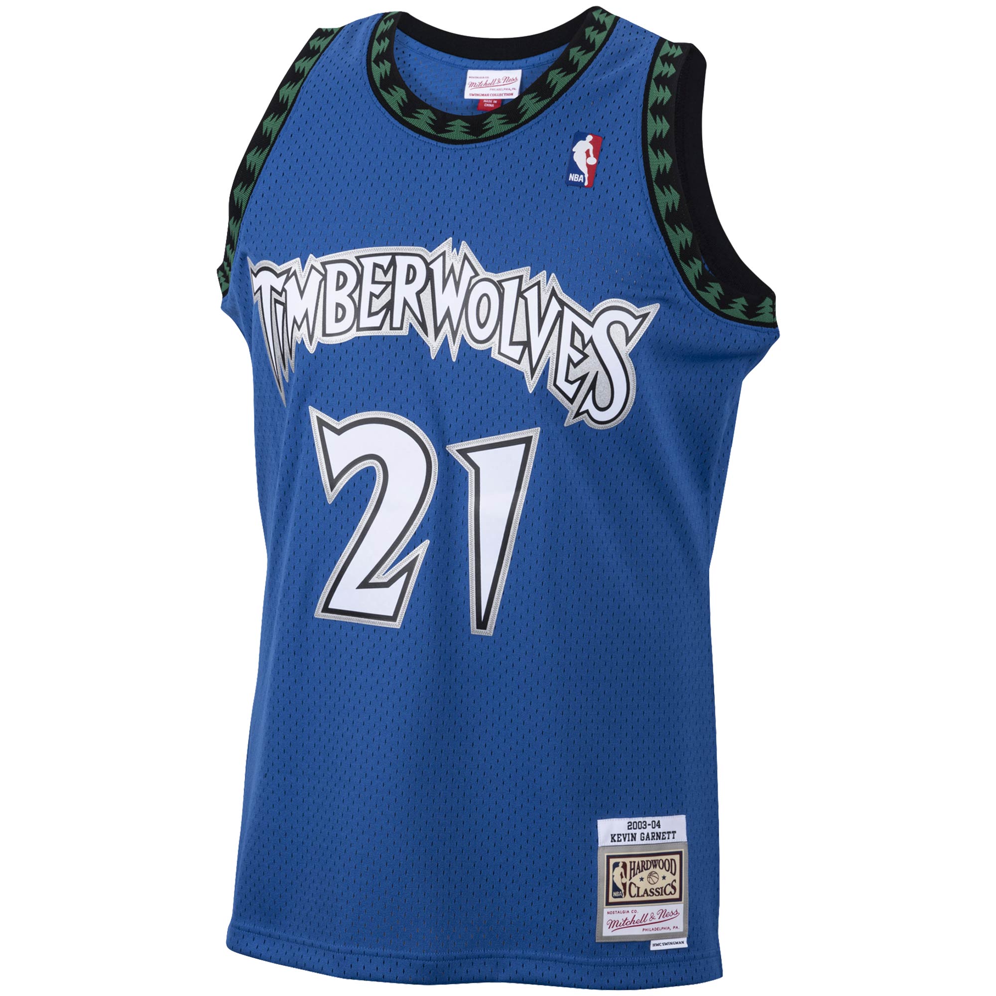 Alternative view of Kevin Garnett Minnesota Timberwolves Mitchell & Ness 2001/02 Hardwood Classics Swingman Jersey - Blue