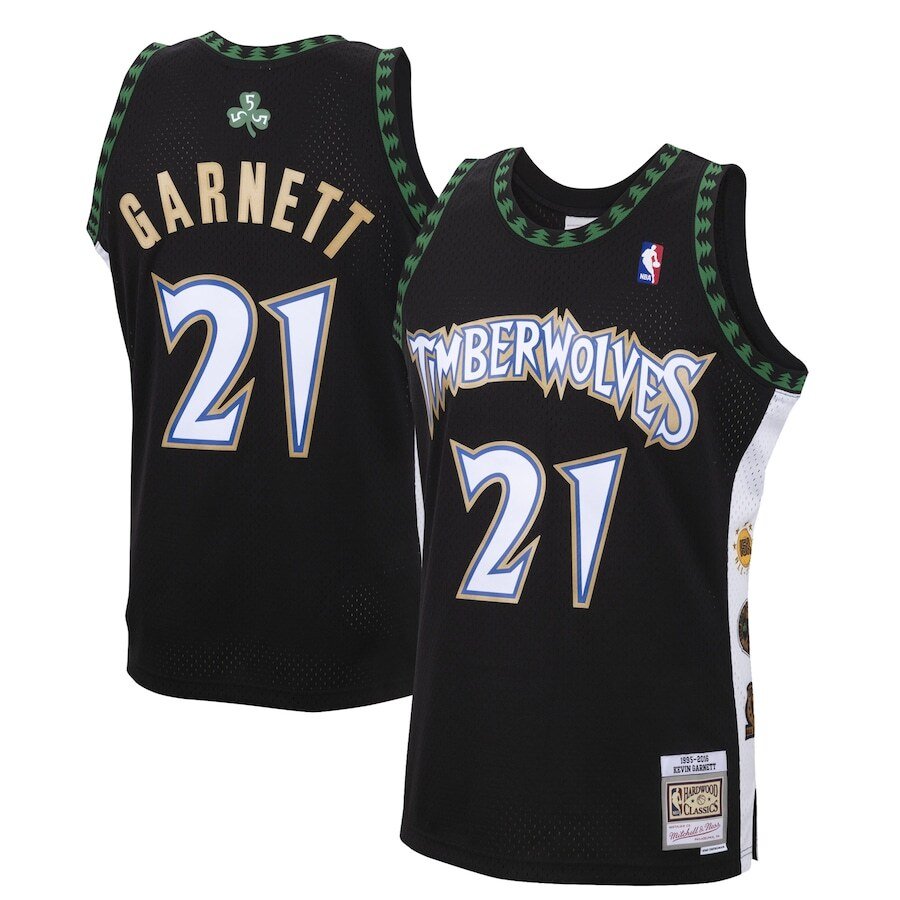 Kevin Garnett Minnesota Timberwolves Mitchell & Ness Hall Of Fame Class Of 2020 Hardwood Classics Swingman Jersey – Black