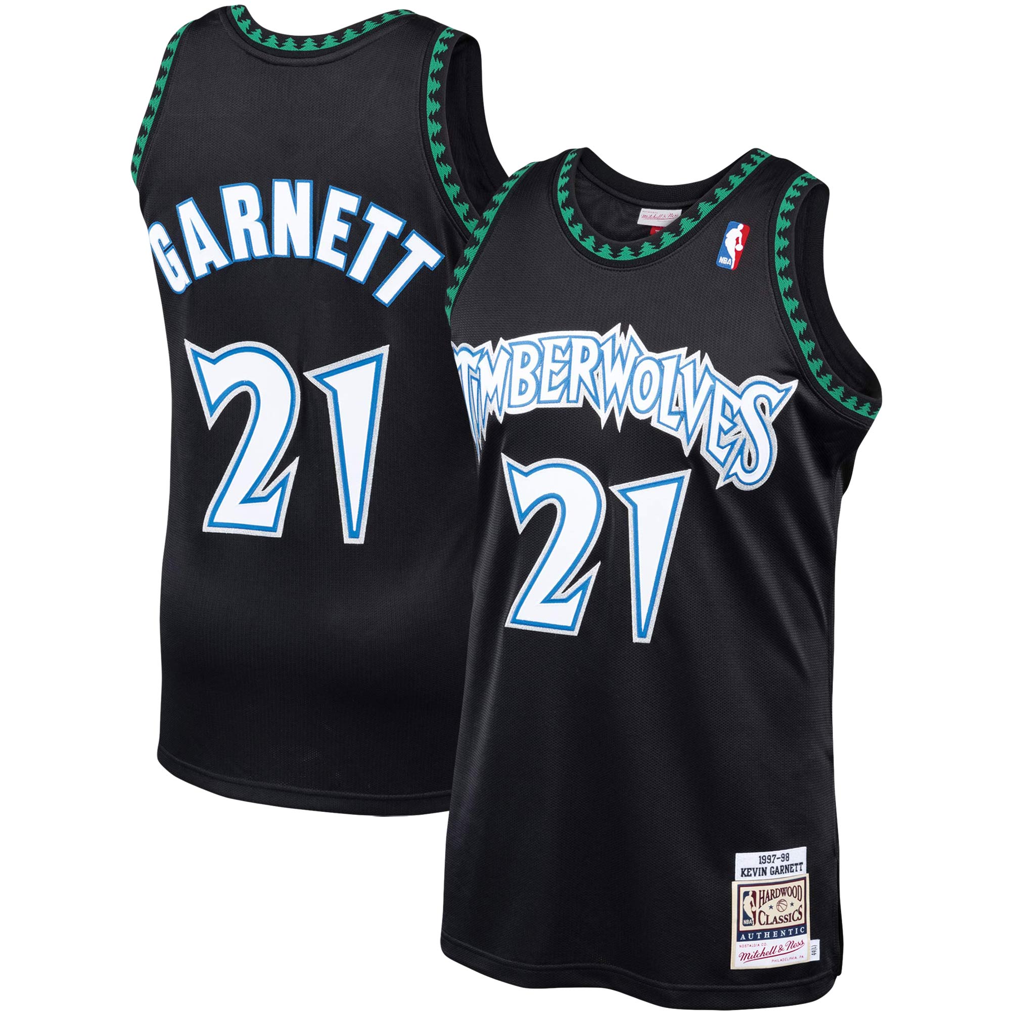 Alternative view of Kevin Garnett Minnesota Timberwolves Mitchell & Ness Hardwood Classics 1997-98 Authentic Jersey - Black