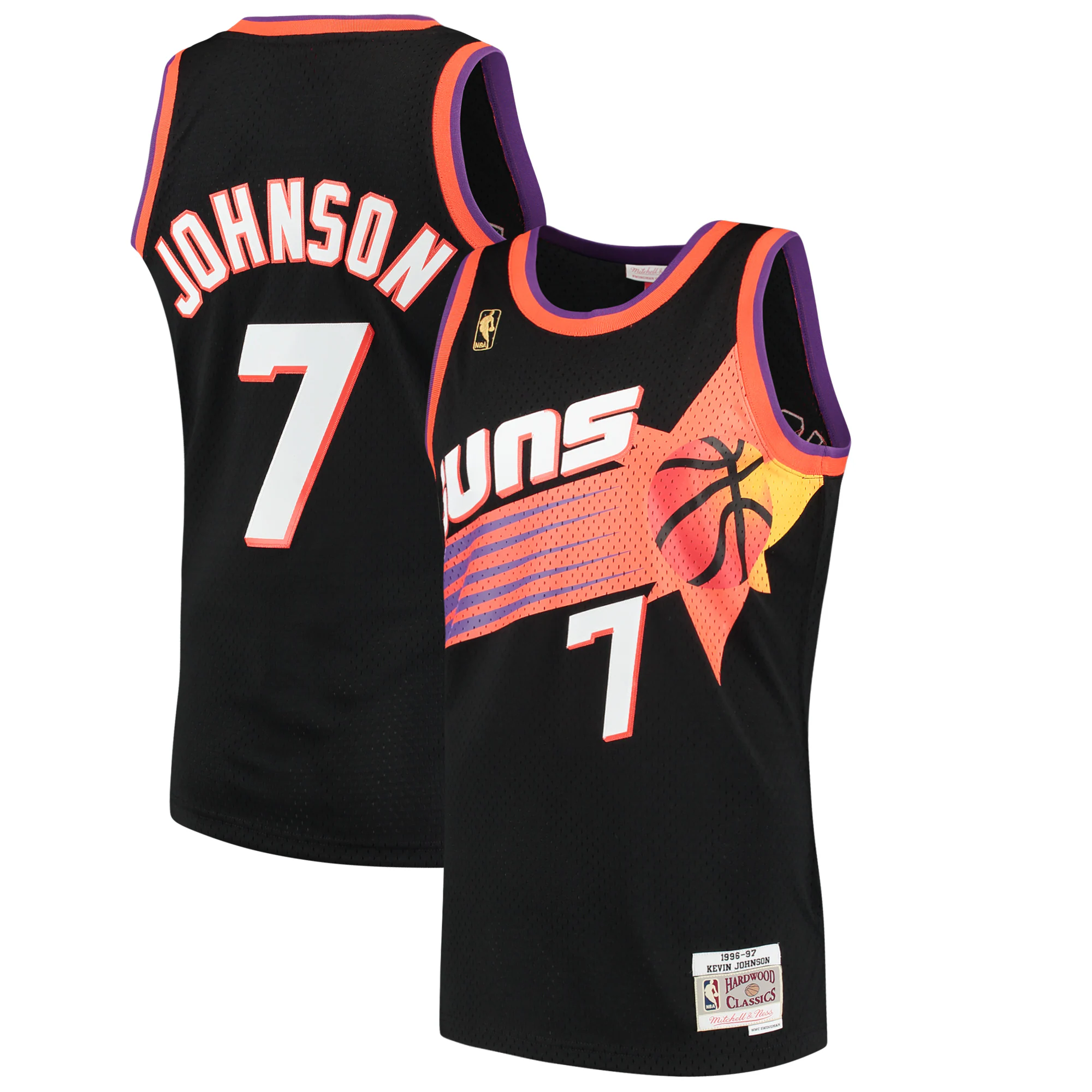 Alternative view of Kevin Johnson Phoenix Suns Mitchell & Ness 1996-97 Hardwood Classics Swingman Jersey - Black