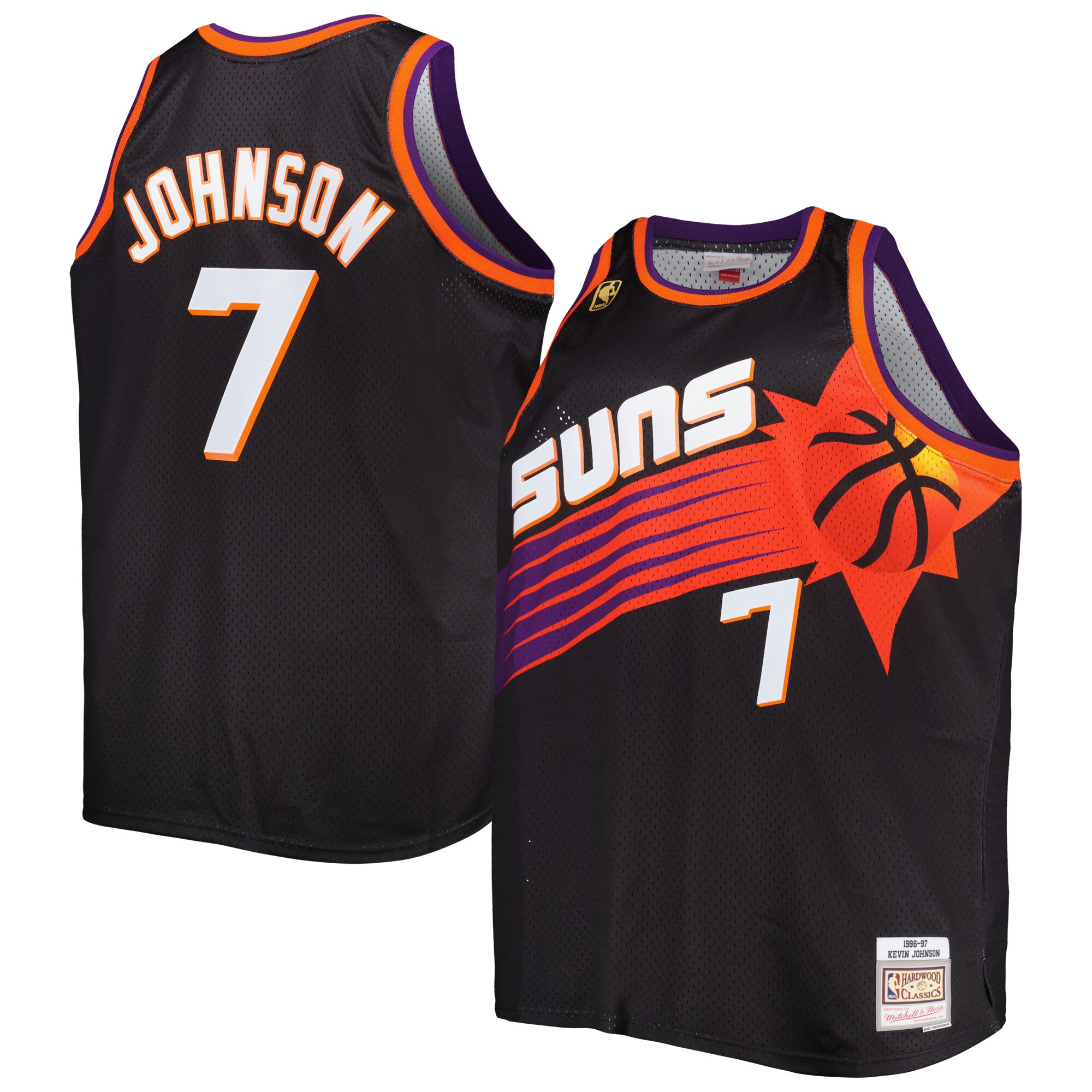 Alternative view of Kevin Johnson Phoenix Suns Mitchell & Ness Big & Tall Hardwood Classics 1996/97 Swingman Jersey - Black