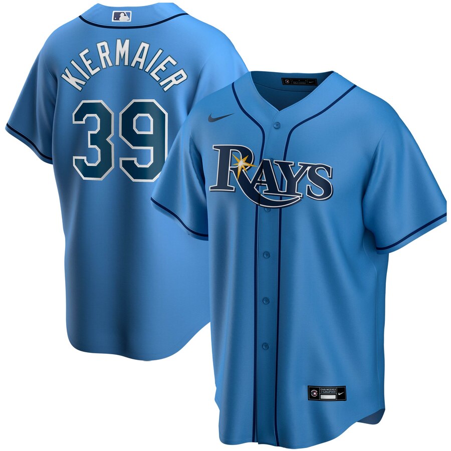 Kevin Kiermaier Tampa Bay Rays Alternate 2020 Replica Player Jersey ÃƒÂ¢Ã¢â€šÂ¬Ã¢â‚¬Å“ Light Blue