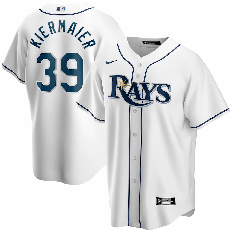 Kevin Kiermaier Tampa Bay Rays Home 2020 Replica Player Jersey ÃƒÂ¢Ã¢â€šÂ¬Ã¢â‚¬Å“ White