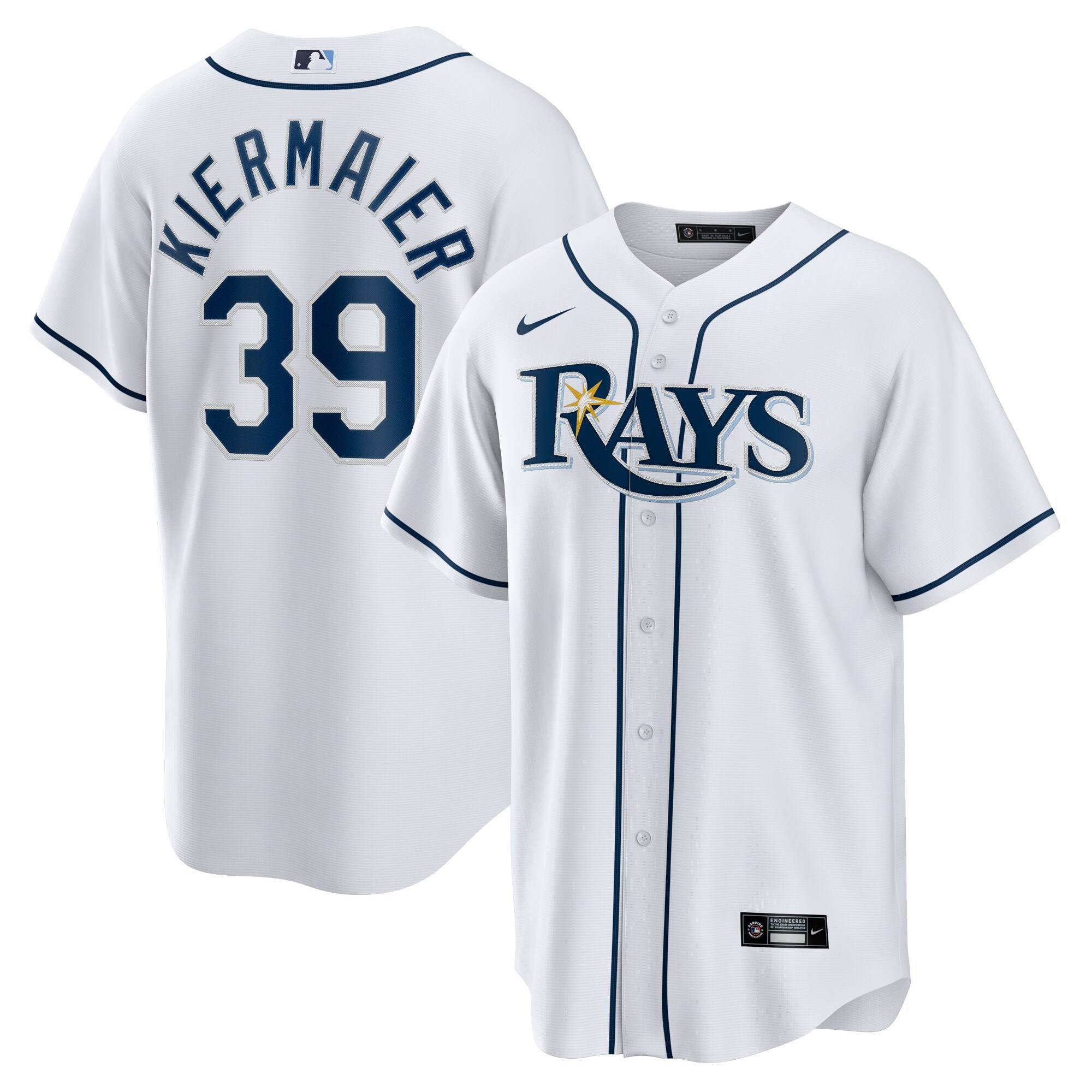 Kevin Kiermaier Tampa Bay Rays Home Replica Player Name Jersey - White