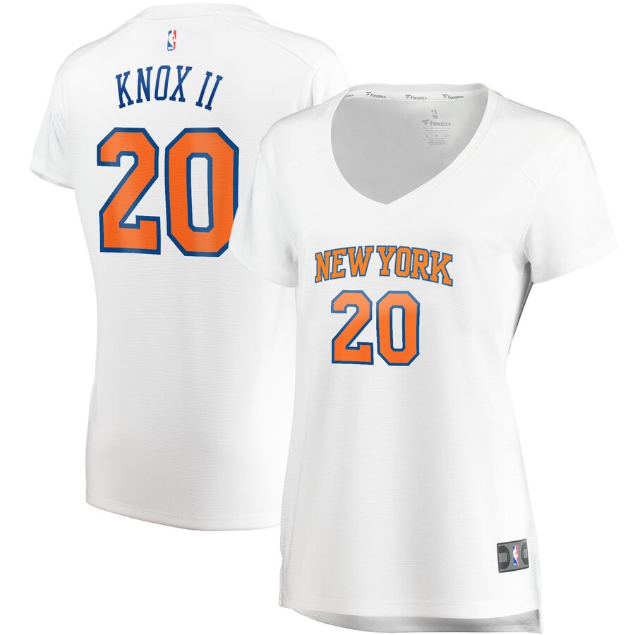 Kevin Knox Ii New York Knicks Fanatics Branded Women's Fast Break Player Replica Jersey - Association Edition - White