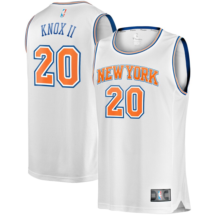 Kevin Knox Ii New York Knicks Fanatics Branded Youth Fast Break Replica Player Jersey - Statement Edition - White