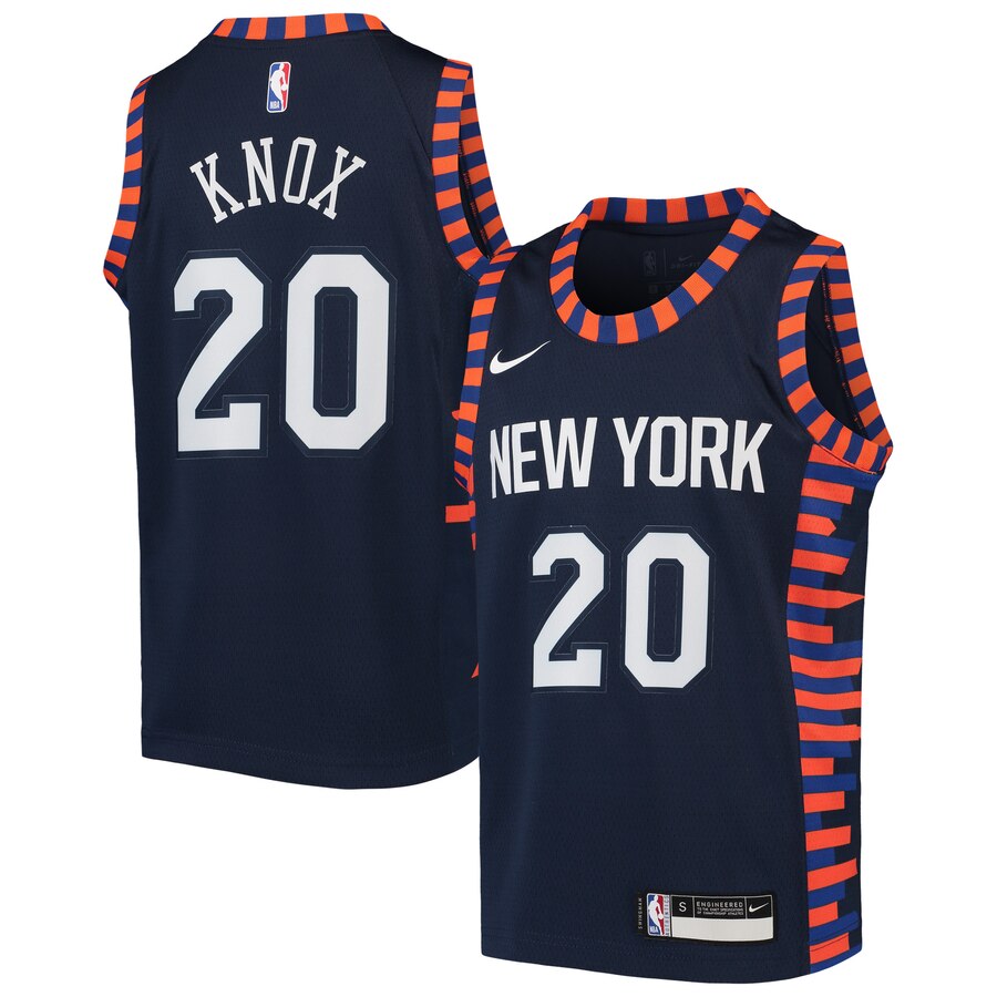 Kevin Knox Ii New York Knicks Youth Swingman Jersey Navy - City Edition
