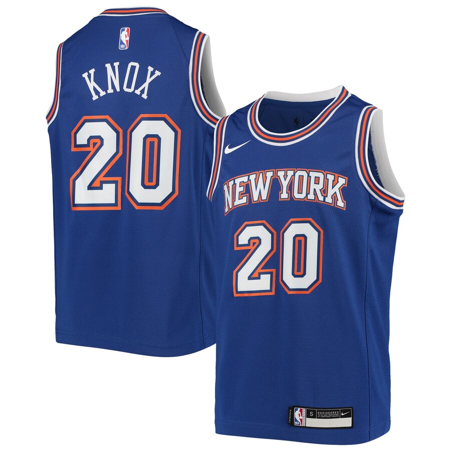 Kevin Knox Ii New York Knicks Youth Swingman Player Jersey - Statement Edition - Blue