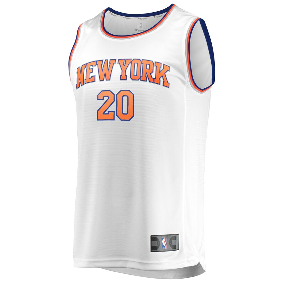 Alternative view of Kevin Knox New York Knicks Fanatics Branded Fast Break Jersey - Association Edition - White