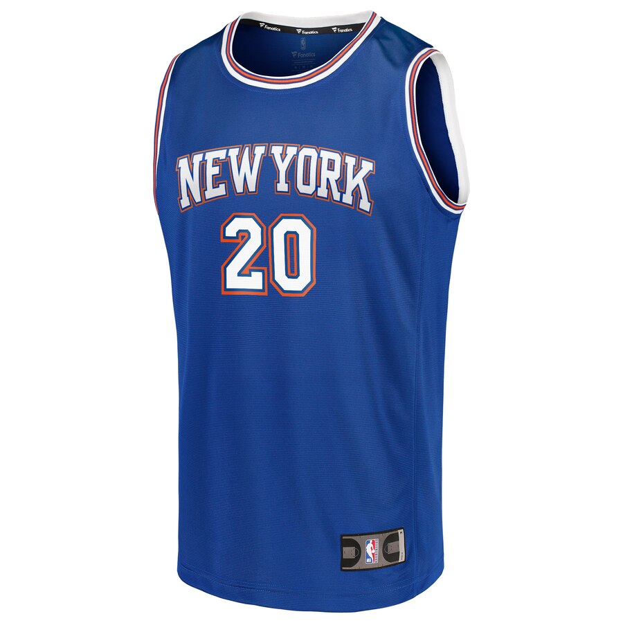 Alternative view of Kevin Knox New York Knicks Fanatics Branded Fast Break Team Replica Jersey Royal – Statement Edition