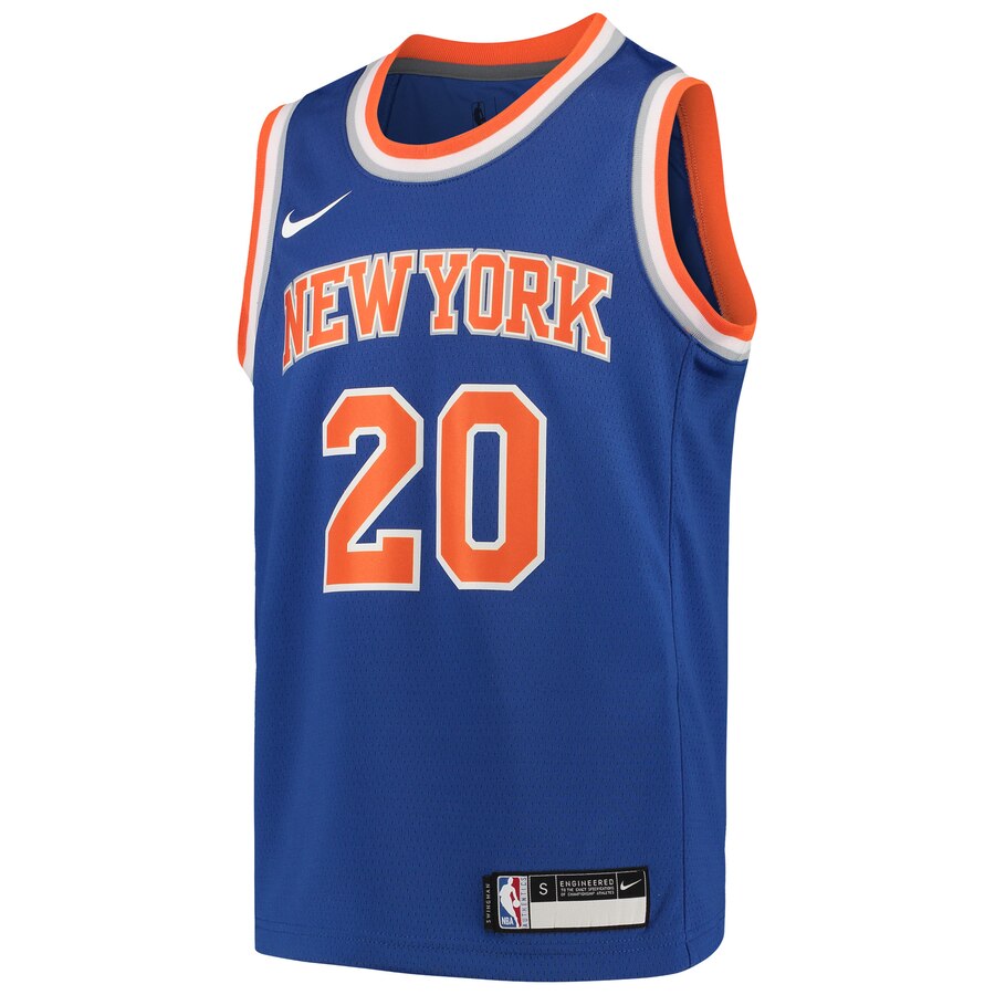 Alternative view of Kevin Knox New York Knicks Youth Team Swingman Jersey - Icon Edition - Blue