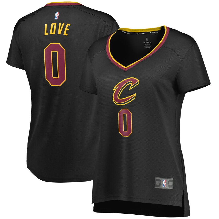 Kevin Love Cleveland Cavaliers Fanatics Branded Women's Fast Break Replica Player Jersey - Statement Edition - Black