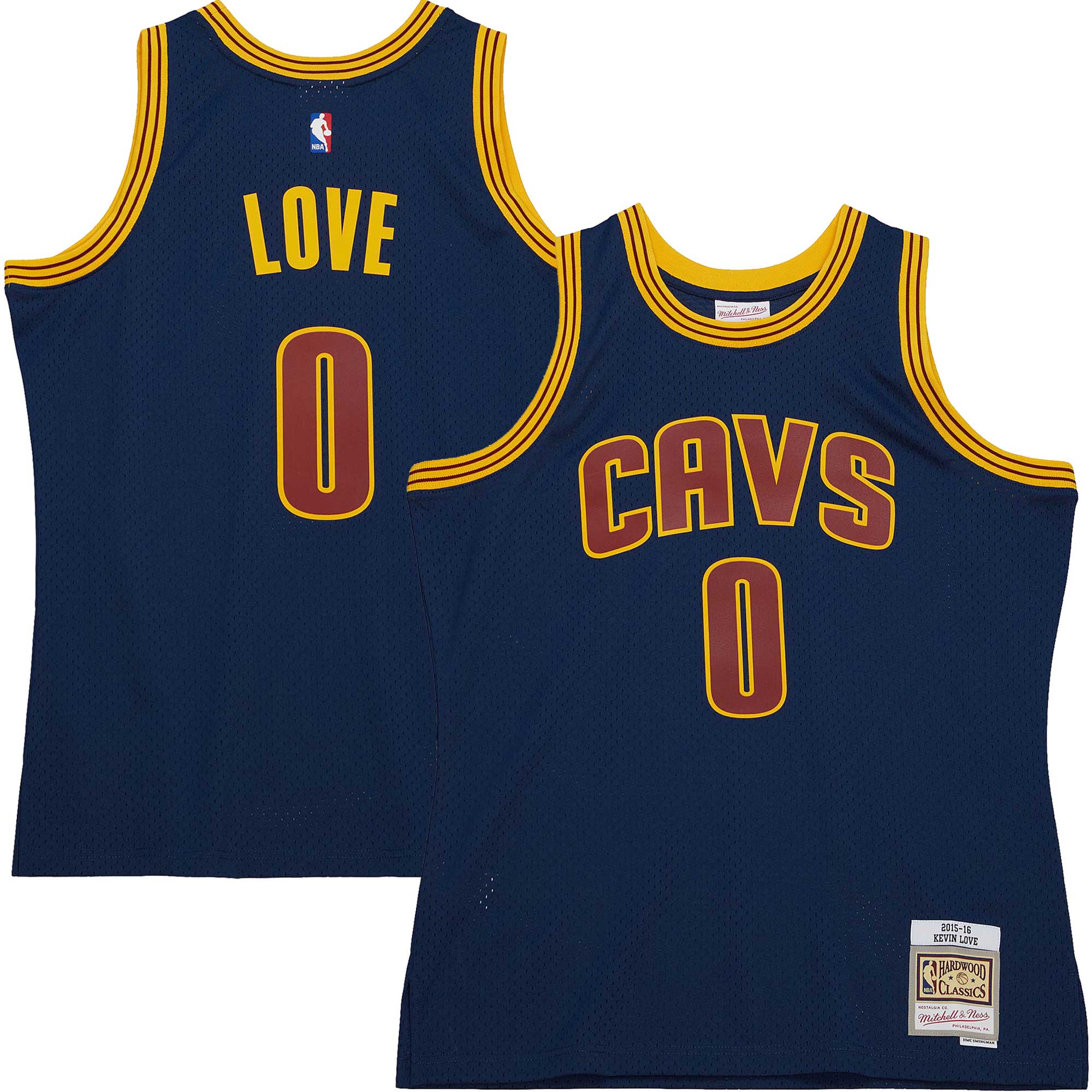 Alternative view of Kevin Love Cleveland Cavaliers Mitchell & Ness 2001/02 Hardwood Classics Swingman Jersey - Navy