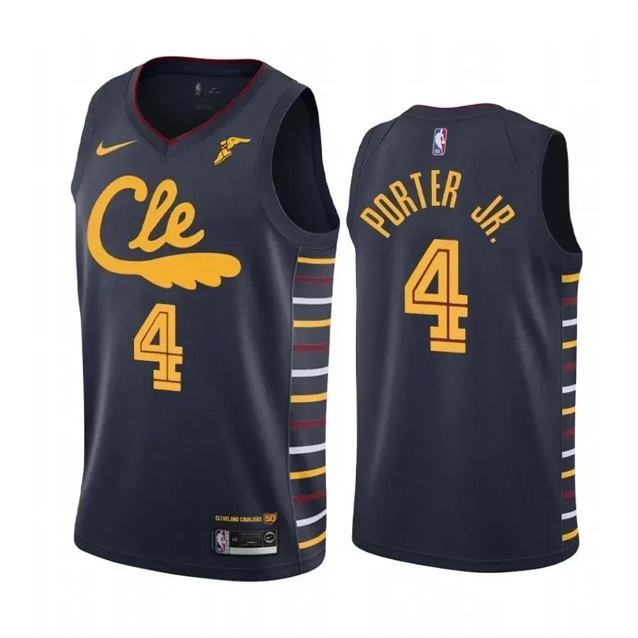 Kevin Porter Jr. 4 Cleveland Cavaliers City Navy Jersey - JS665