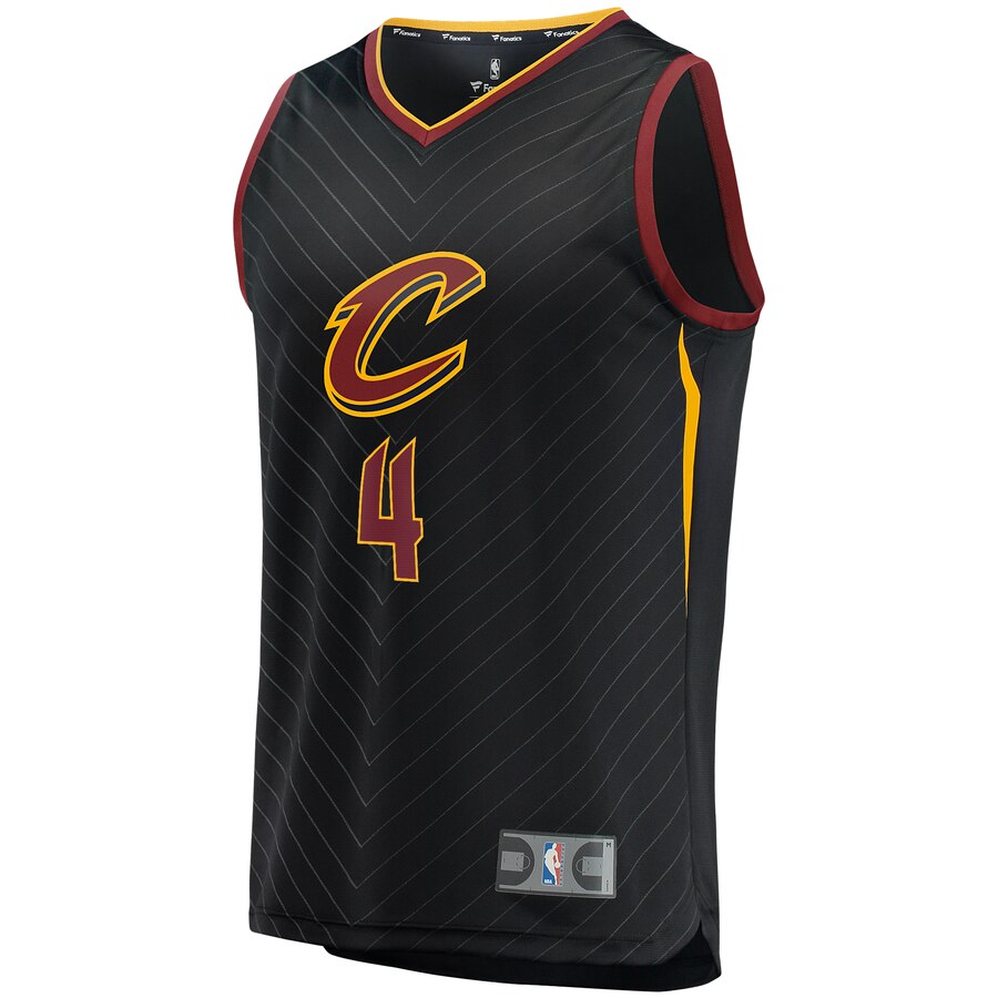 Alternative view of Kevin Porter Jr. Cleveland Cavaliers Fanatics Branded Fast Break Replica Jersey Black - Statement Edition