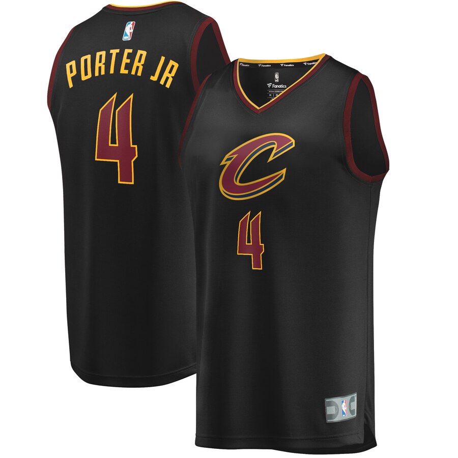 Kevin Porter Jr. Cleveland Cavaliers Fanatics Branded Youth Fast Break Replica Jersey Black - Statement Edition