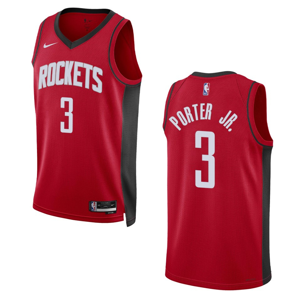 Kevin Porter Jr. Icon Edition Houston Rockets 2022-23 Red Swingman Jersey