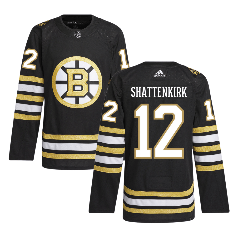 Kevin Shattenkirk 12 Boston Bruins 100th Anniversary Primegreen Home Men Jersey - Black - JS129 