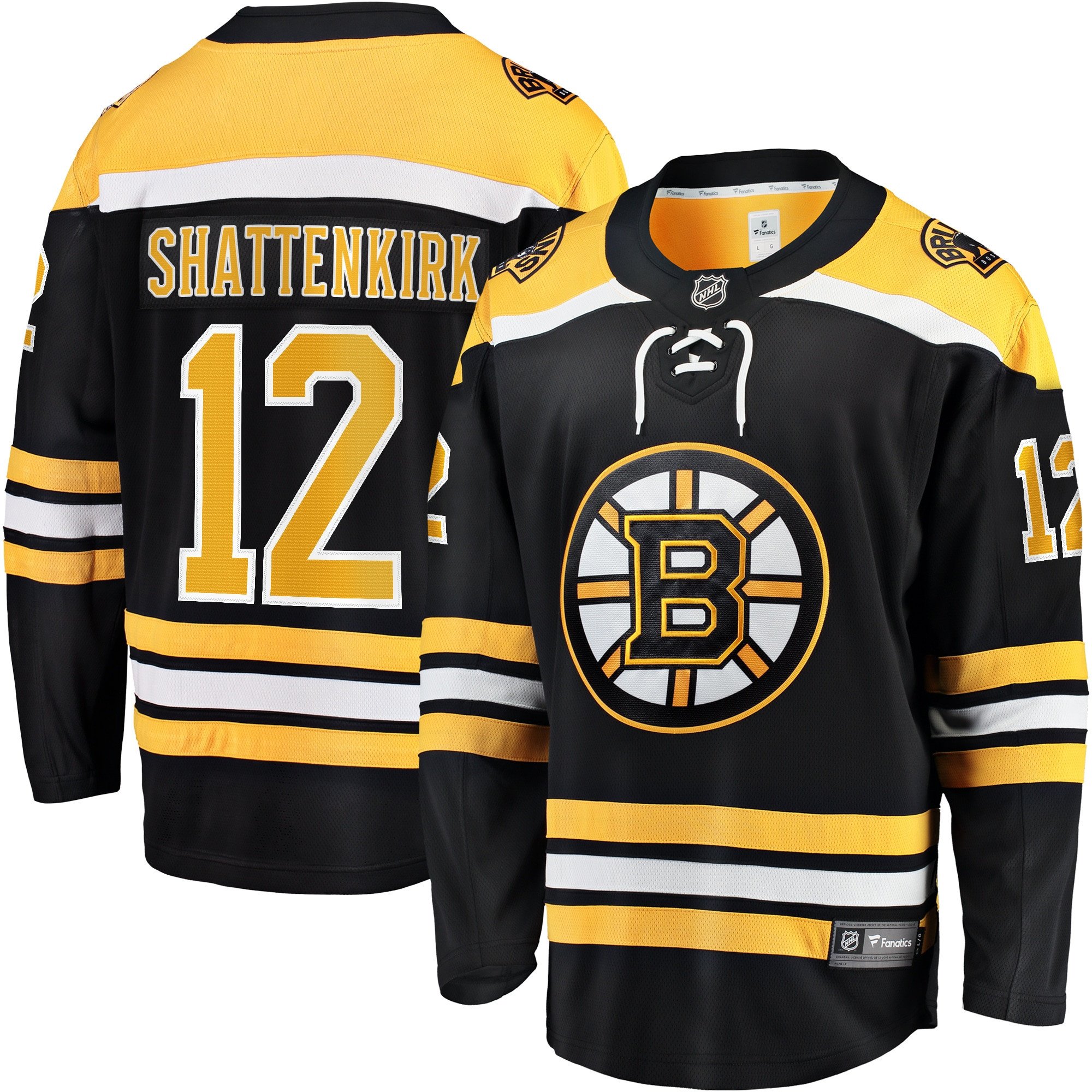 Kevin Shattenkirk 12 Boston Bruins Home Breakaway Jersey - Men, Black - JS846 