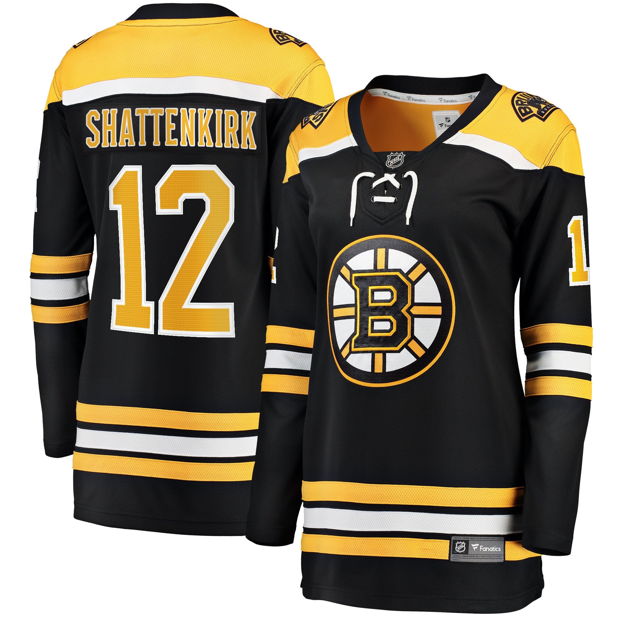 Kevin Shattenkirk 12 Boston Bruins Home Breakaway Jersey - Women, Black - JS186 