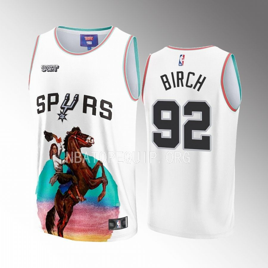 Khem Birch 92 San Antonio Spurs NBA & KidSuper Studios Unisex Hometown Jersey - JS867 