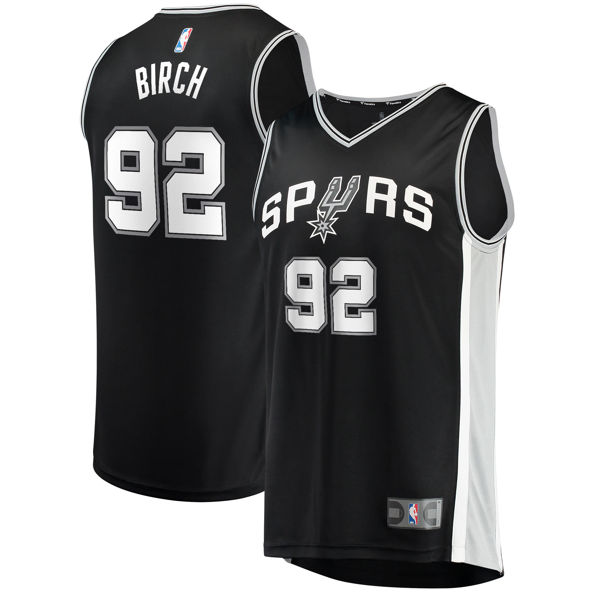 Khem Birch San Antonio Spurs Fanatics Branded Youth Fast Break Player Jersey - Icon Edition - Black