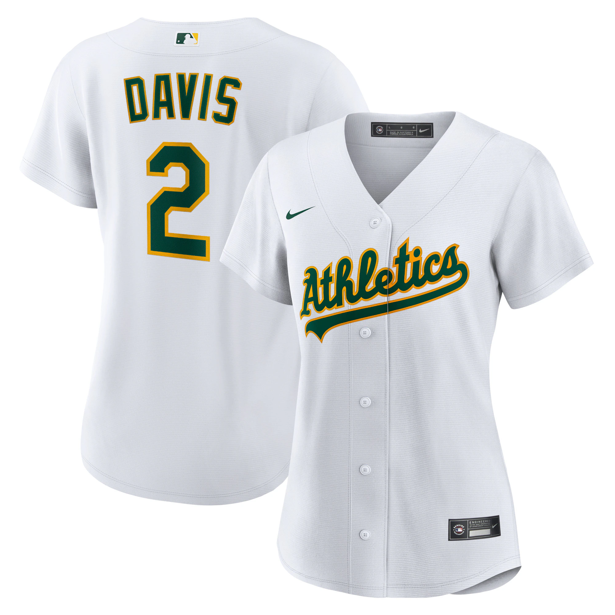 Khris Davis Oakland Athletics Women’s Home Replica Player Jersey – White