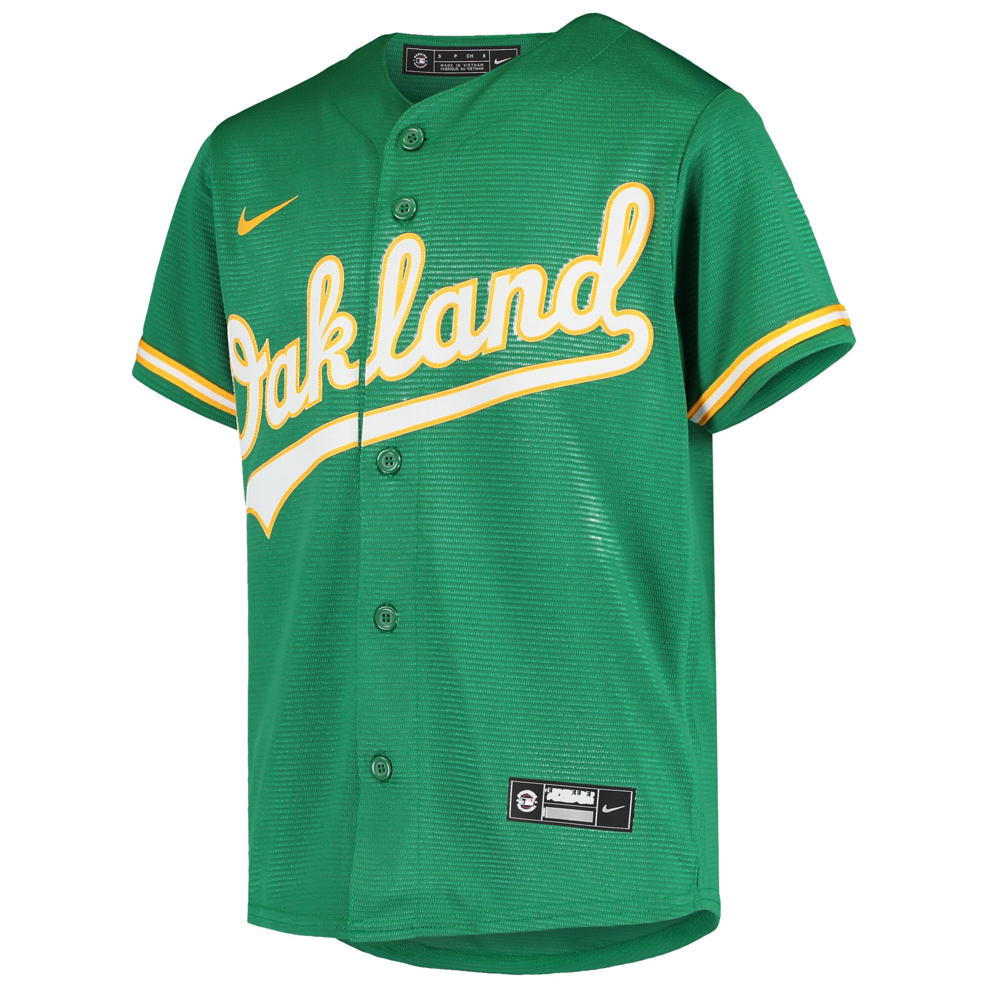 Alternative view of Khris Davis Oakland Athletics Youth Alternate Replica Jersey – Green