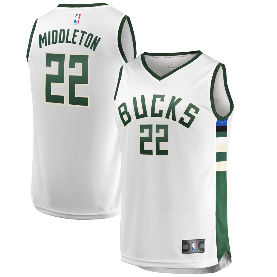 Khris Middleton Milwaukee Bucks Fanatics Branded Fast Break Jersey - Association Edition - White