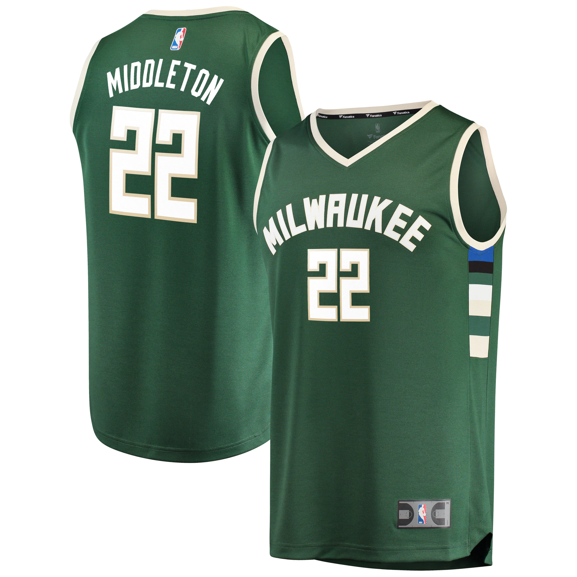 Khris Middleton Milwaukee Bucks Fanatics Branded Fast Break Road Replica Player Jersey Green – Icon Edition