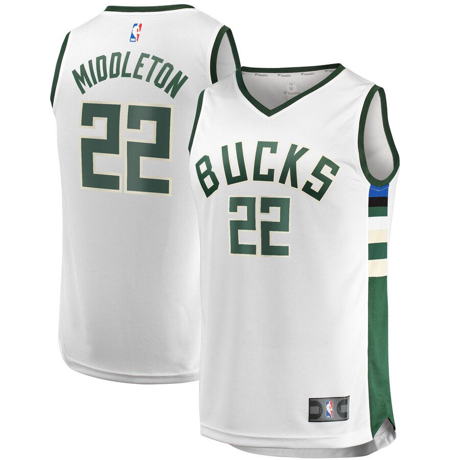 Khris Middleton Milwaukee Bucks Fanatics Branded Youth Fast Break Replica Player Jersey - Association Edition - White