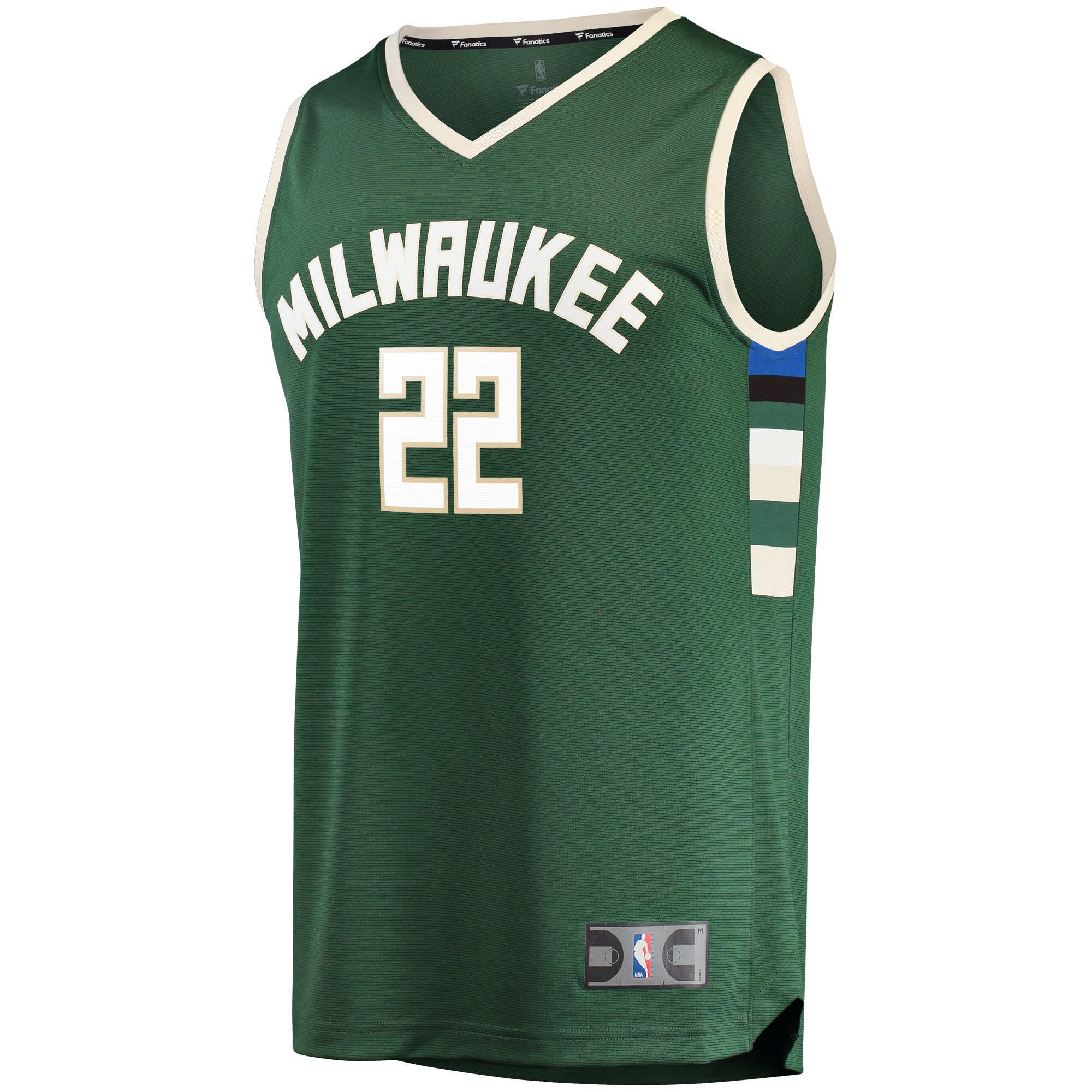 Alternative view of Khris Middleton Milwaukee Bucks Fanatics Youth Fast Break Player Jersey Green - Icon Edition