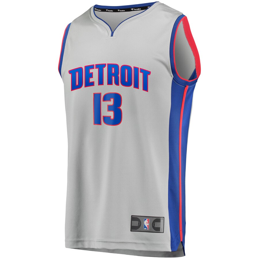 Alternative view of Khyri Thomas Detroit Pistons Fanatics Branded Youth Fast Break Replica Player Jersey - Statement Edition - Gray