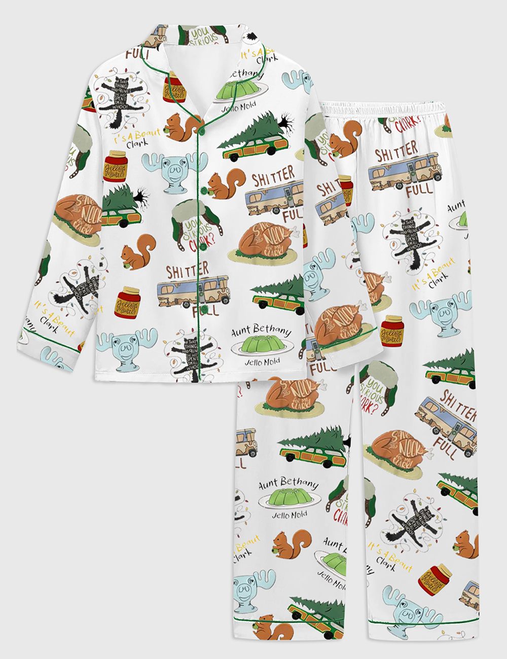 Kid's It's A Beaut Clark Christmas Vacation Satin Family Pajama Set