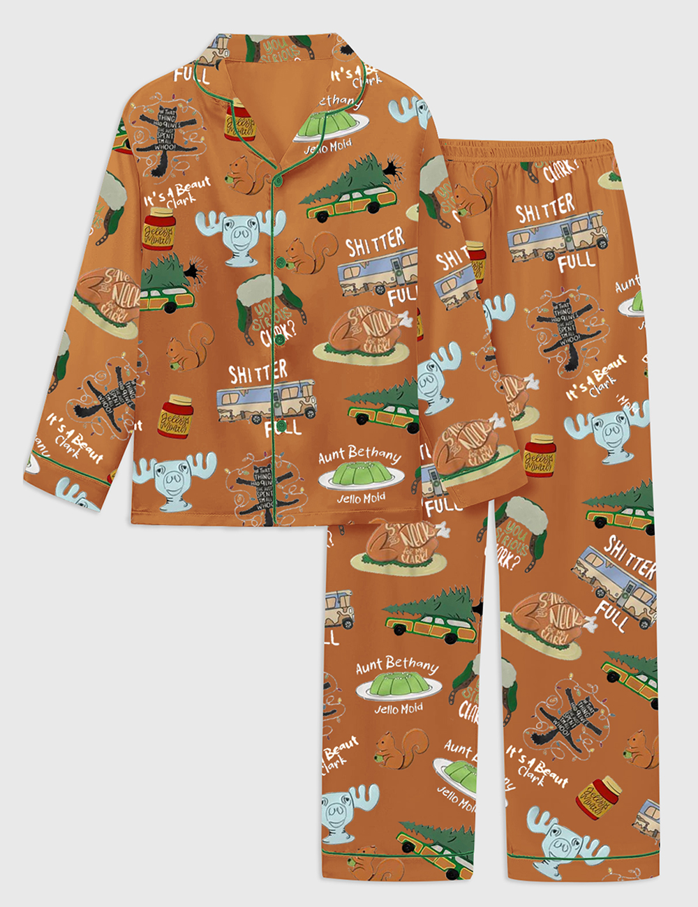 Alternative view of Kid's It's A Beaut Clark Christmas Vacation Satin Family Pajama Set