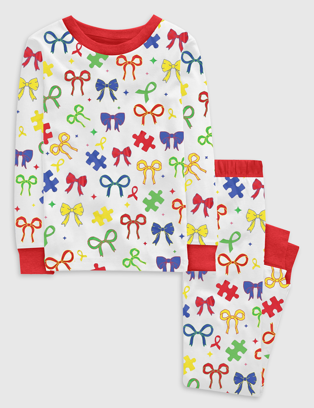 Kid's Retro Coquette Autism Awareness Pajama Set