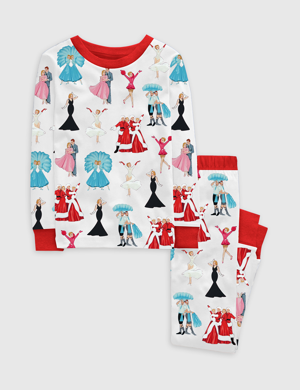 Kid's White Christmas Pajama SetÂ 