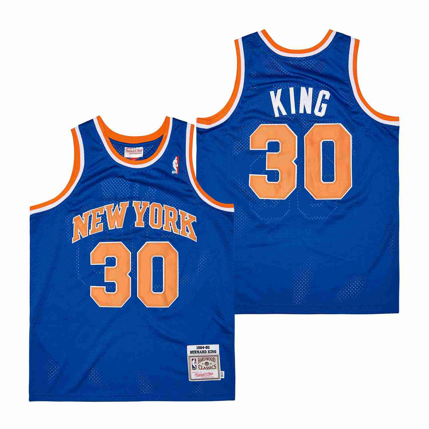 Alternative view of King 30 New York Knicks Throwback Swingman Jersey - Blue - JS775 