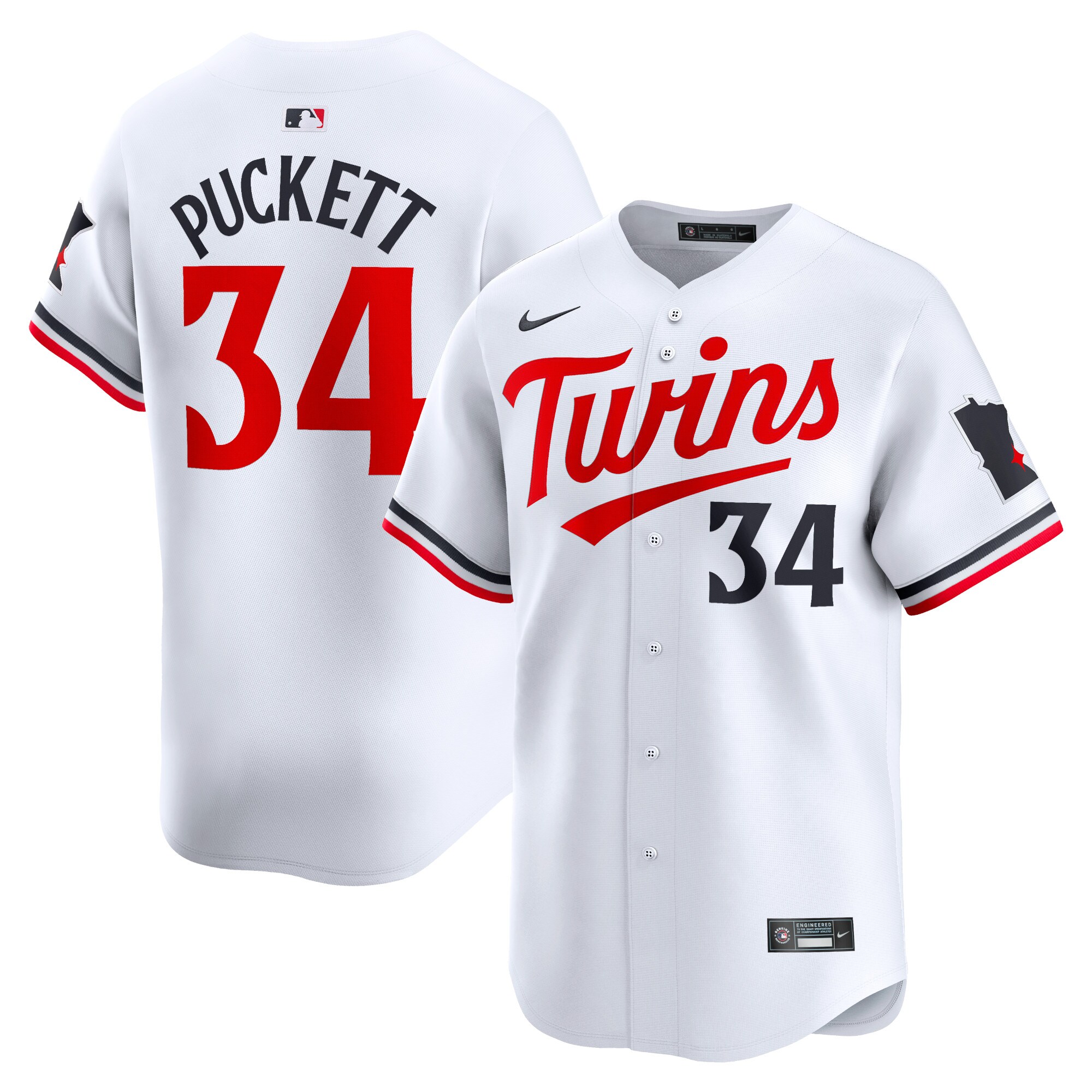 Kirby Puckett Minnesota Twins Home Limited Player Jersey - White