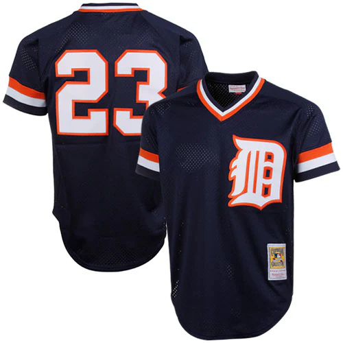 Alternative view of Kirk Gibson Detroit Tigers Mitchell & Ness 1984 Authentic Cooperstown Collection Mesh Batting Practice Jersey – Navy