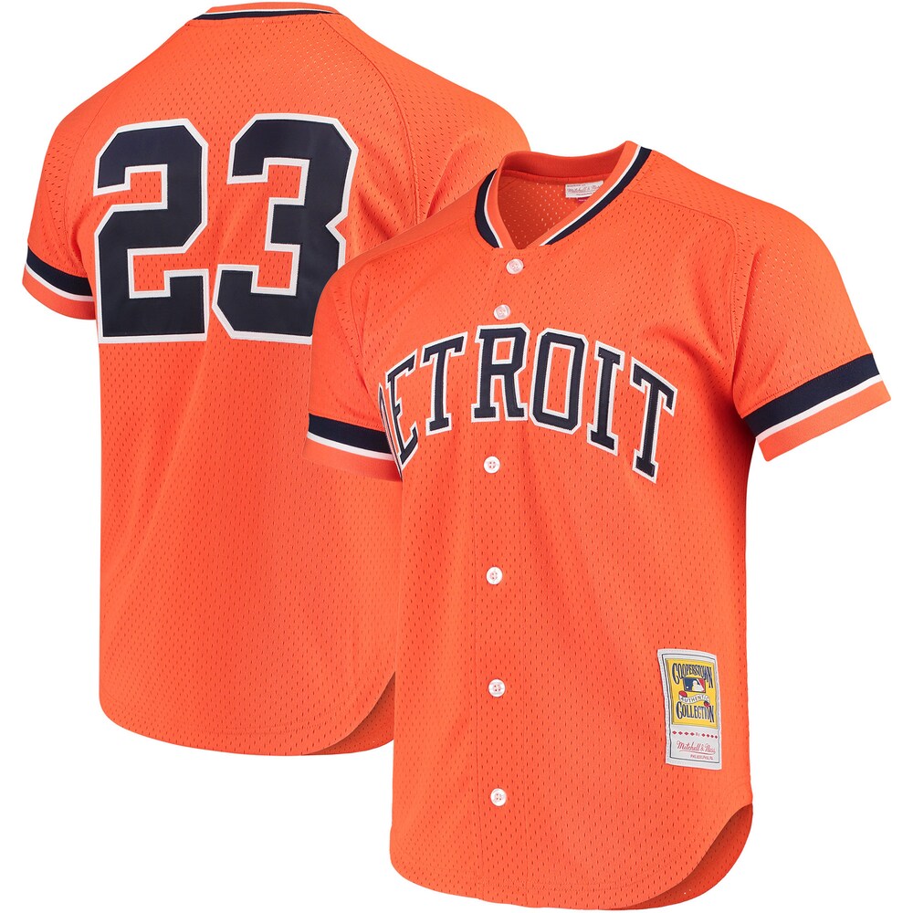 Kirk Gibson Detroit Tigers Mitchell & Ness Fashion Cooperstown Collection Mesh Batting Practice Jersey – Orange
