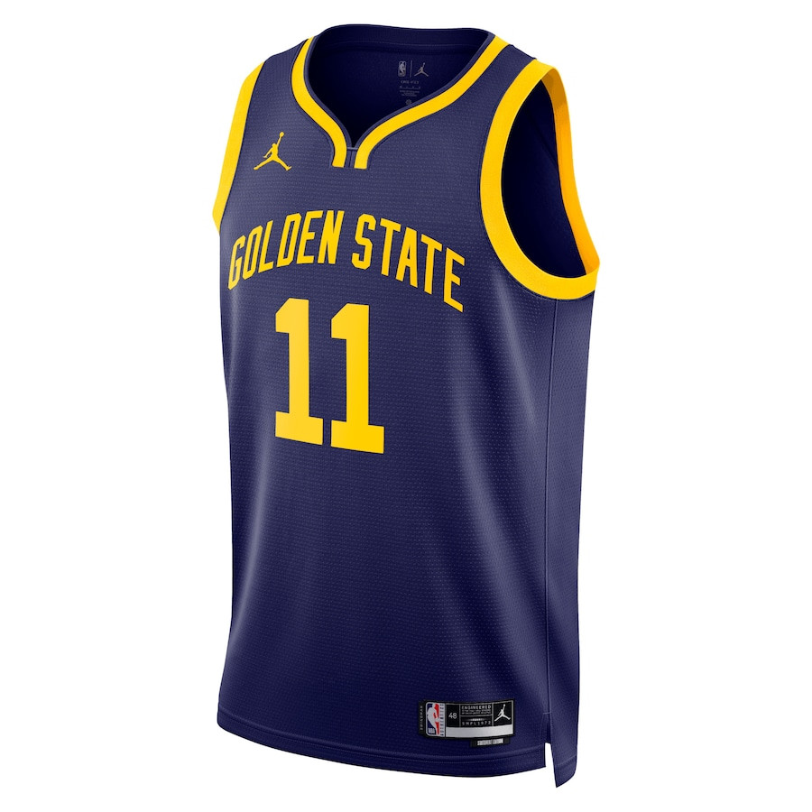 Alternative view of Klay Thompson 11 Golden State Warriors Unisex Swingman Jersey - Statement Edition - Navy - JS897 