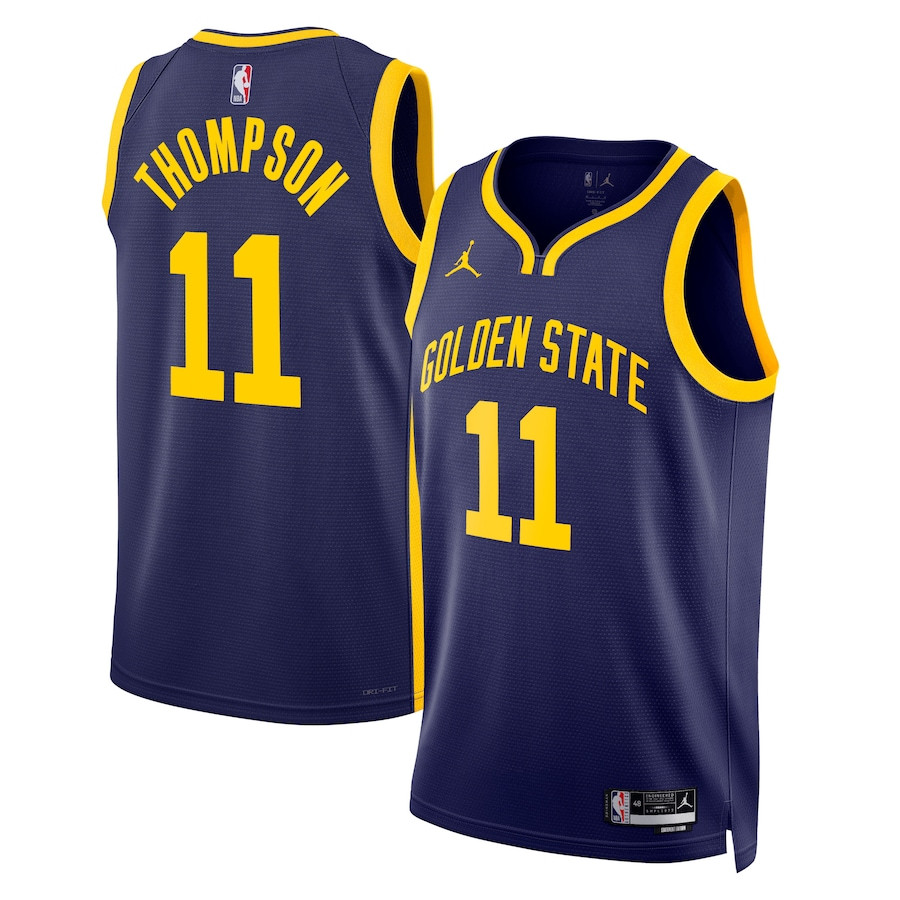 Klay Thompson 11 Golden State Warriors Unisex Swingman Jersey - Statement Edition - Navy - JS897 