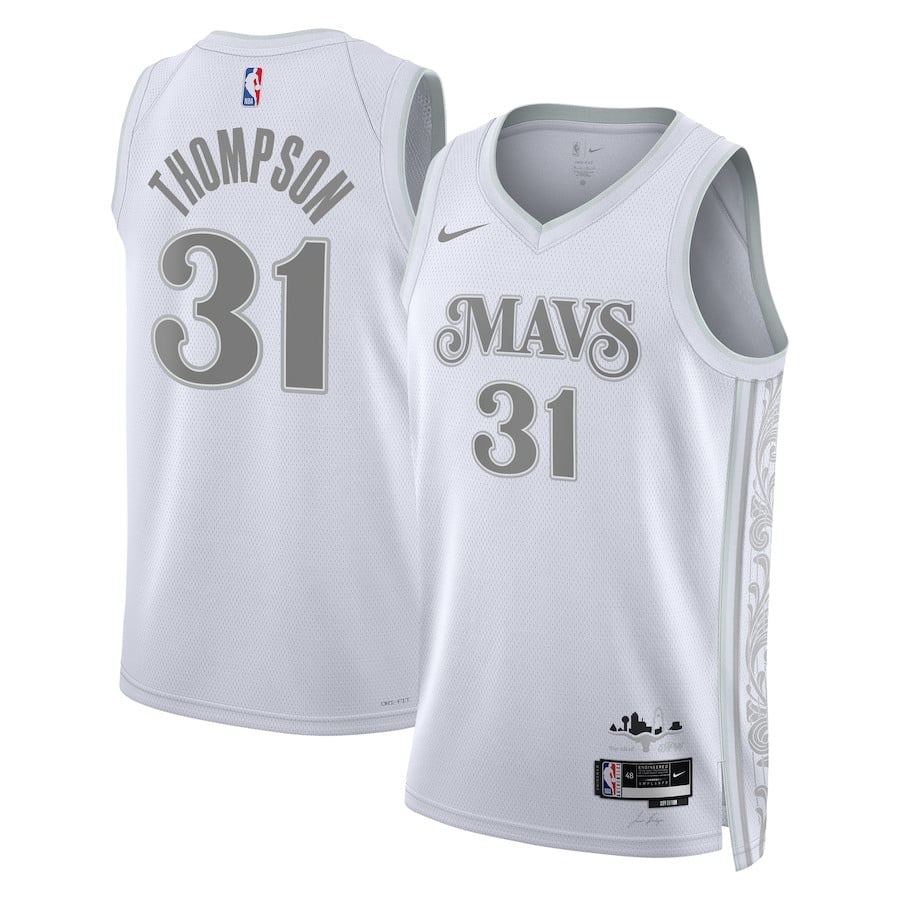 Klay Thompson 31 Dallas Mavericks Unisex 2024/25 Swingman Player Jersey - City Edition - White - JS351 